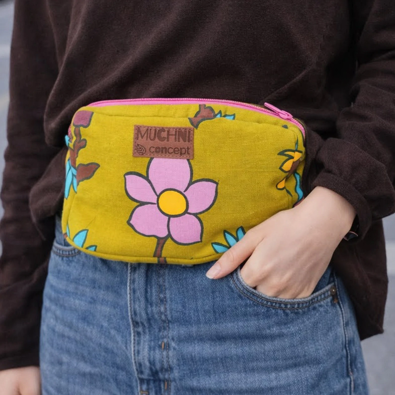 Upcycled set (hip bag, novčanik)