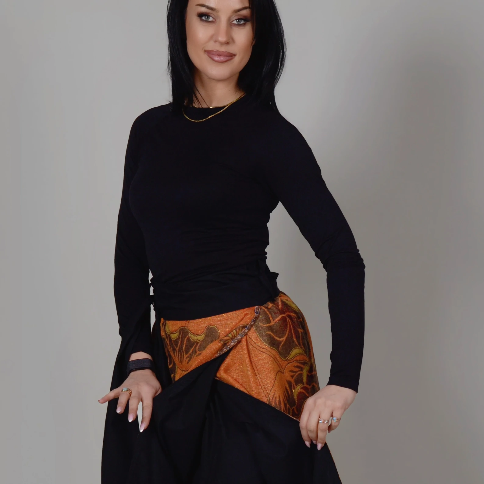Upcycled suknja na preklop