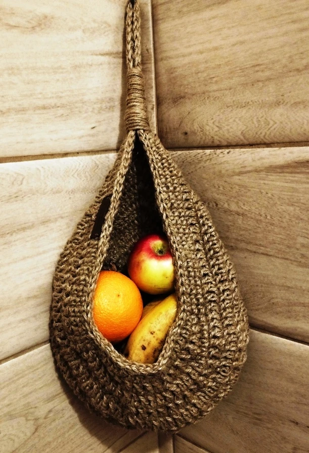 Heklane korpe od jute  Crocheted jute baskets — slika 2