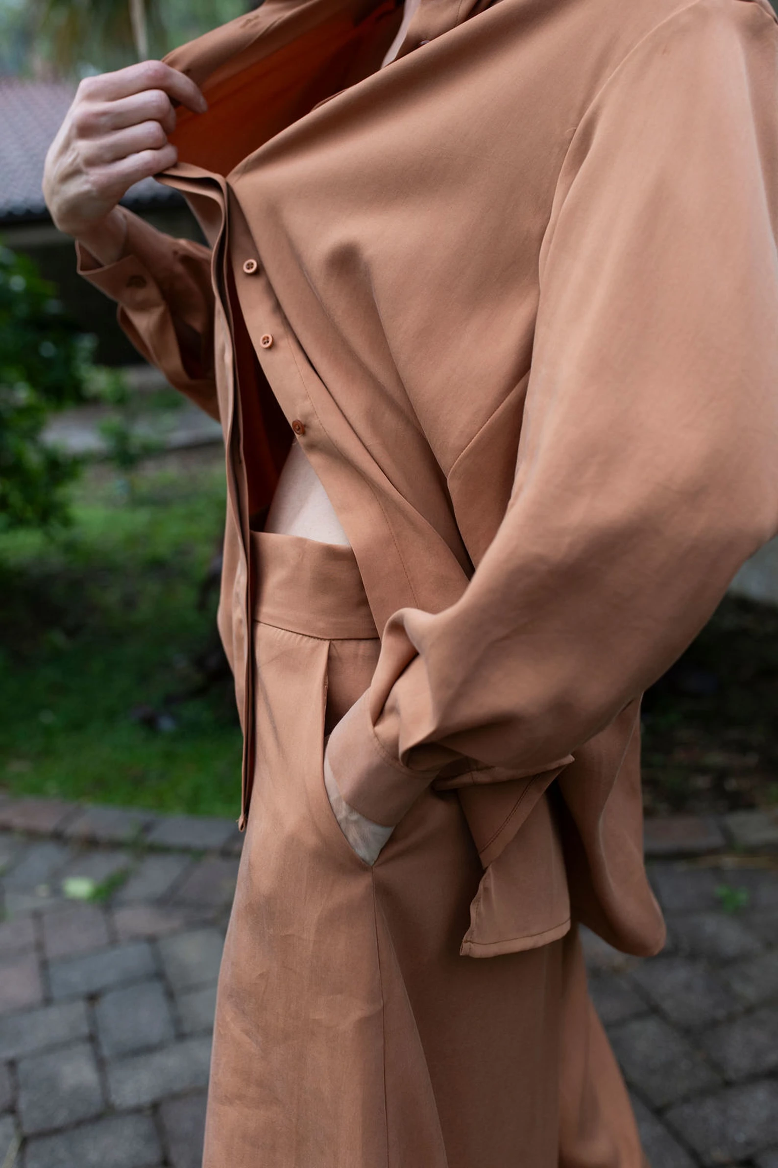 KAUR ‘Abundance’ High Waist Trousers in Caramel — slika 8