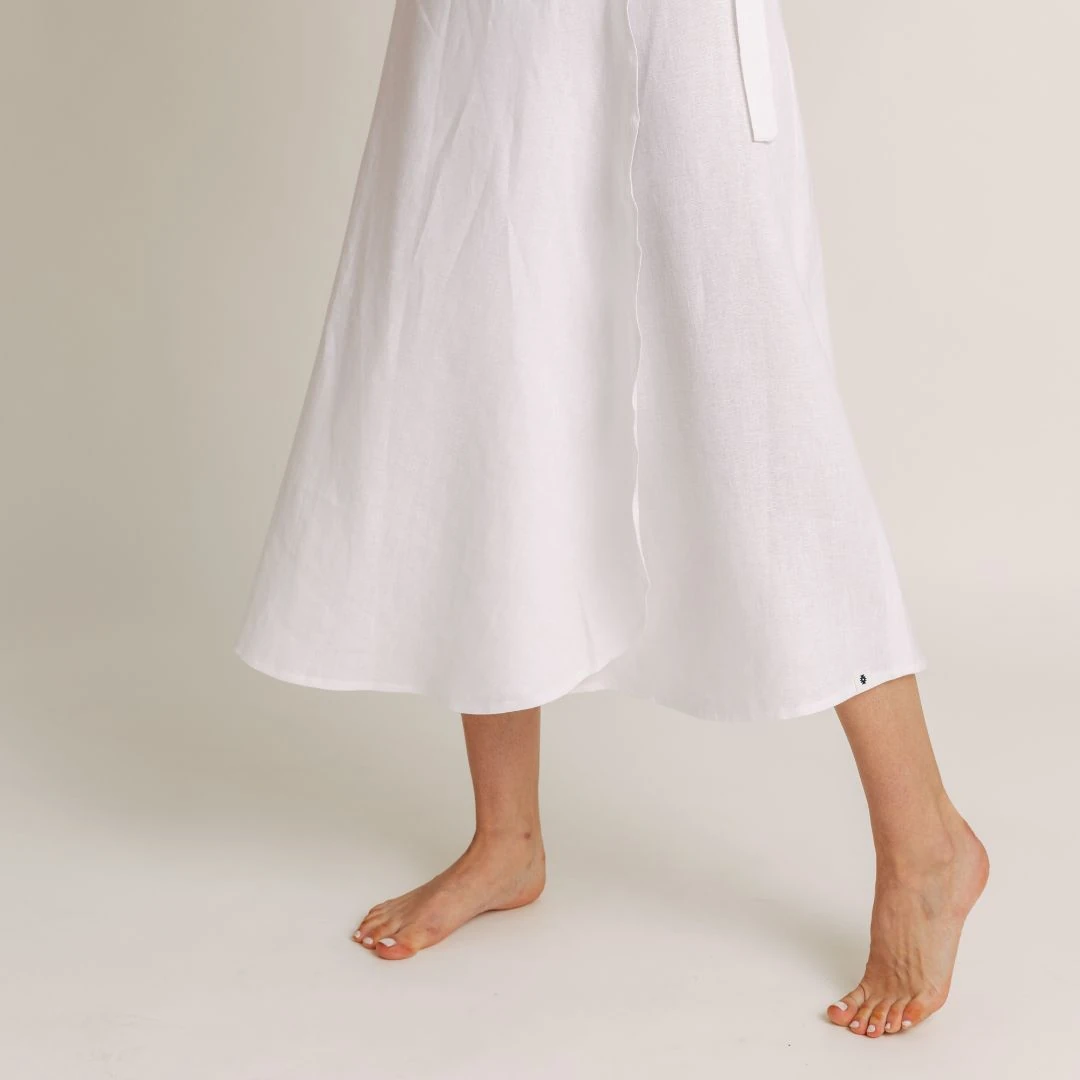 Mila Linen Wrap Skirt — slika 6