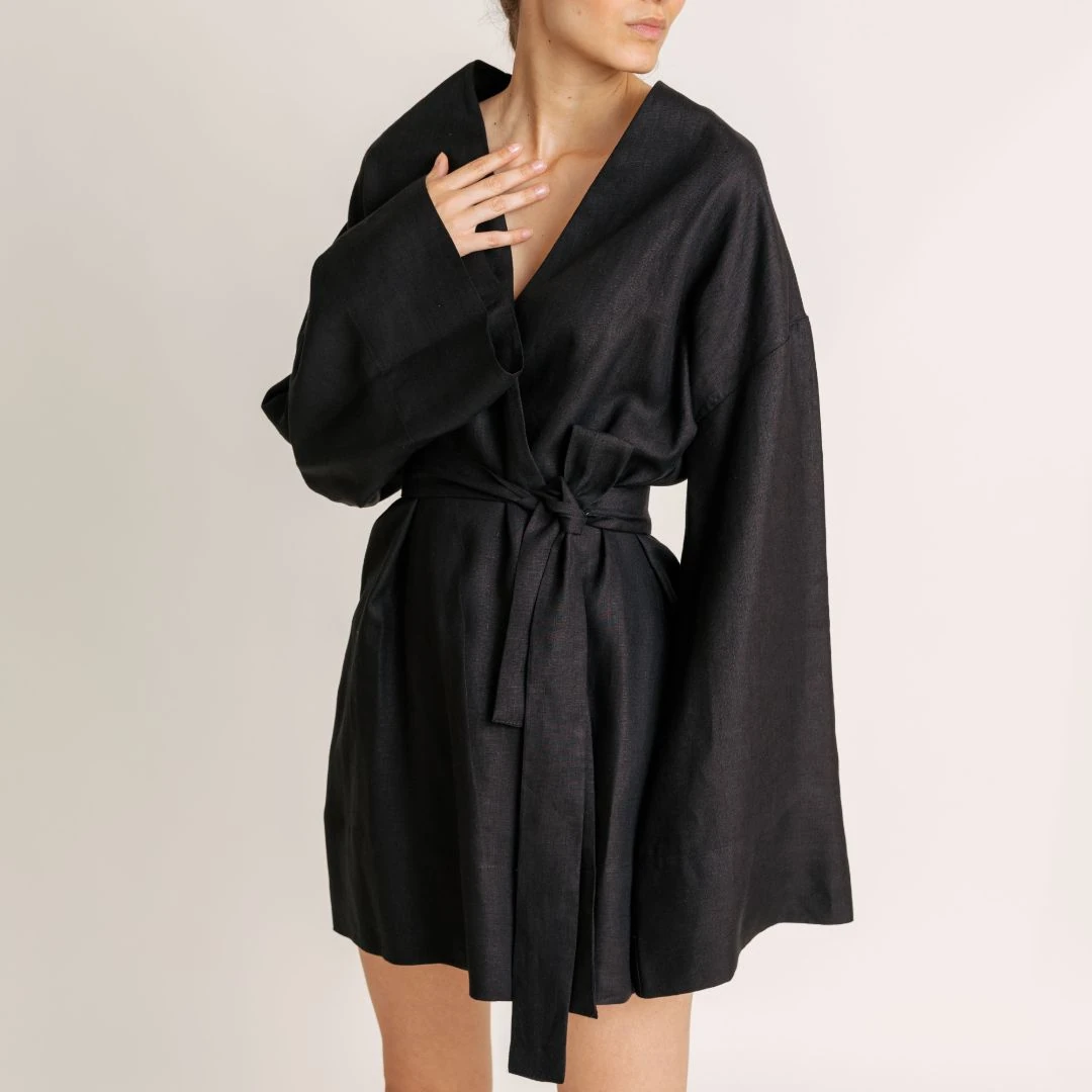 Lagoon Linen Robe — slika 3