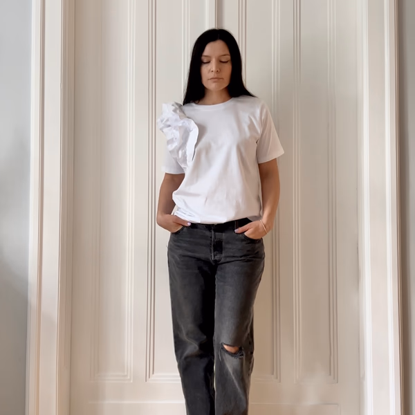 PAVONE  t-shirt s volanima
