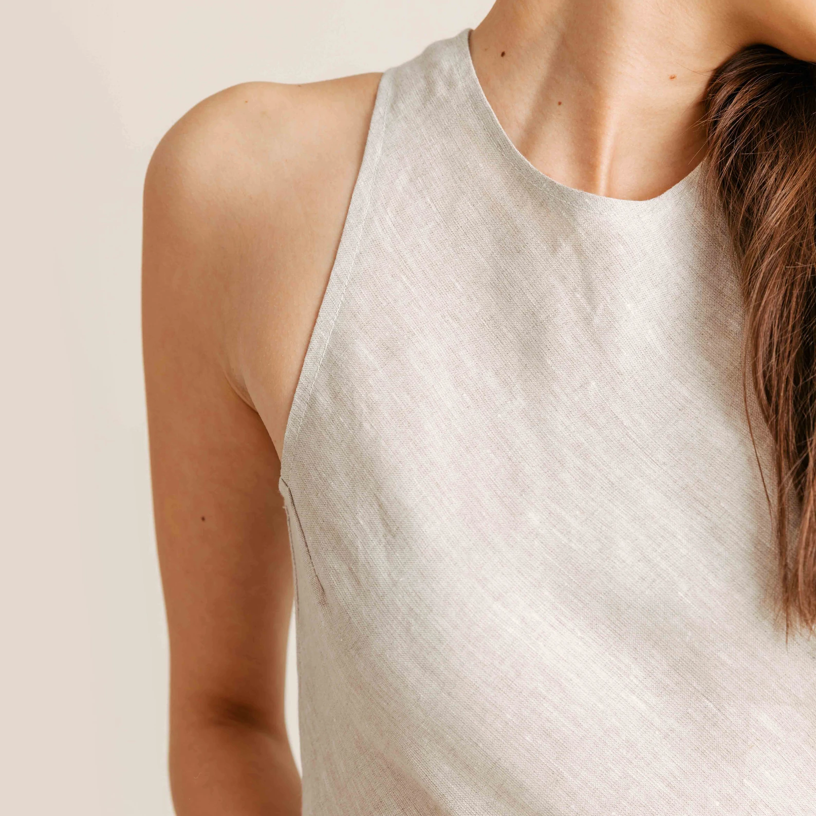 Sundown Linen Slip Dress — slika 3