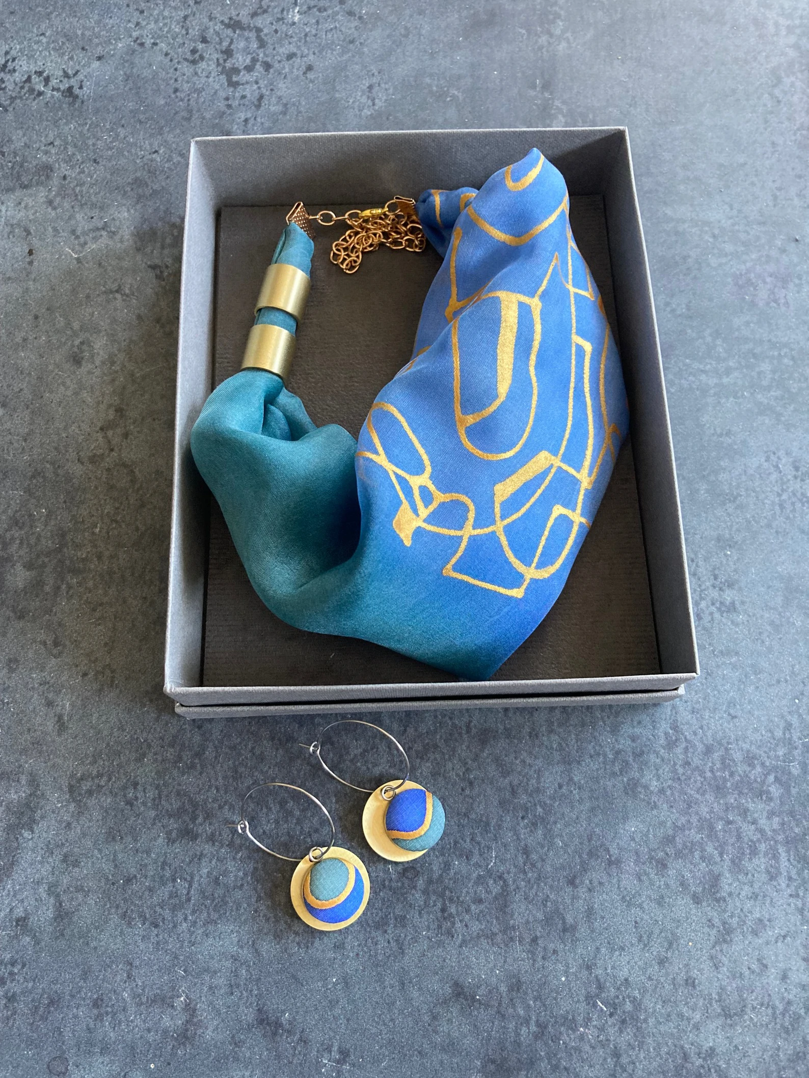 SILK SET plavo - zeleni — slika 2