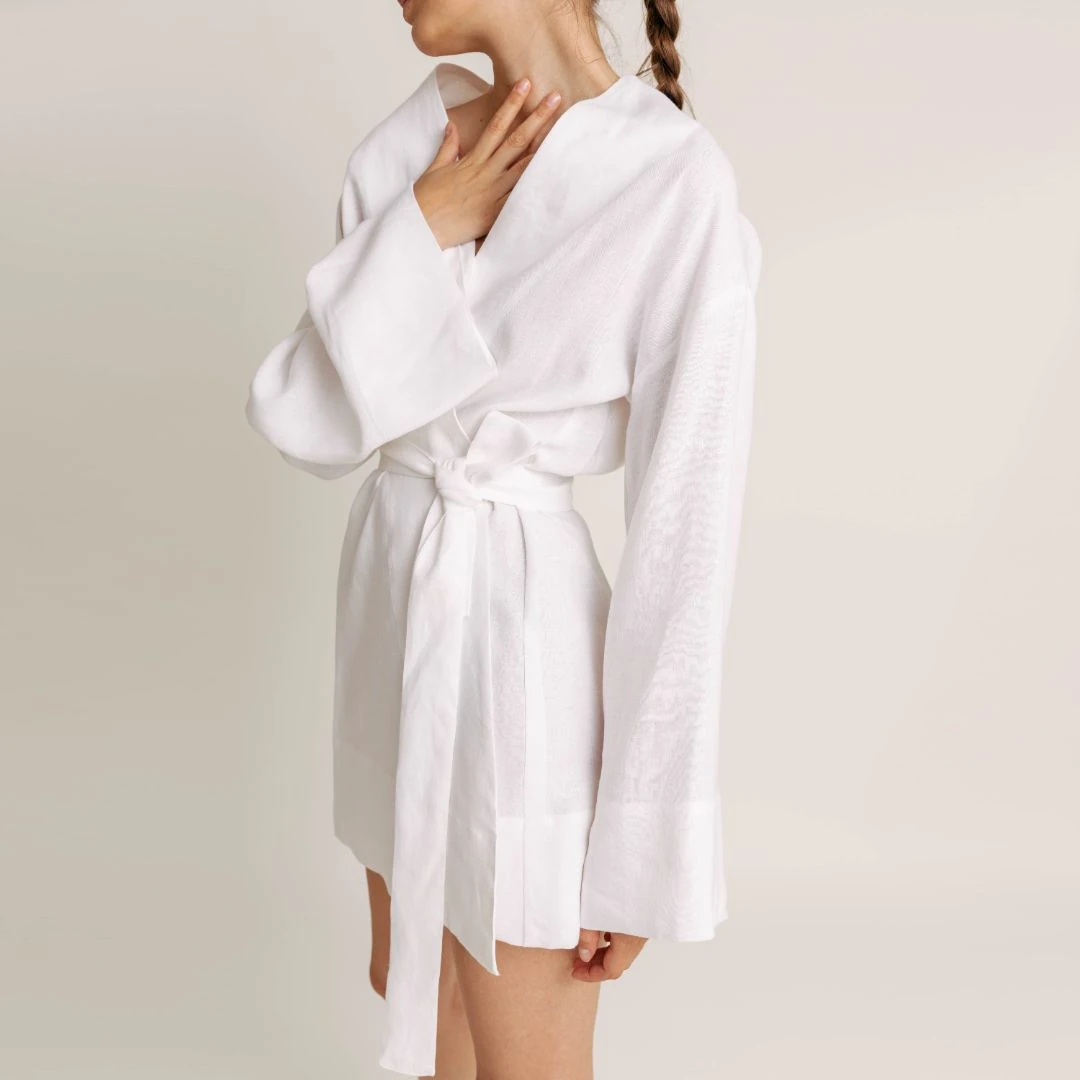 Lagoon Linen Robe — slika 9