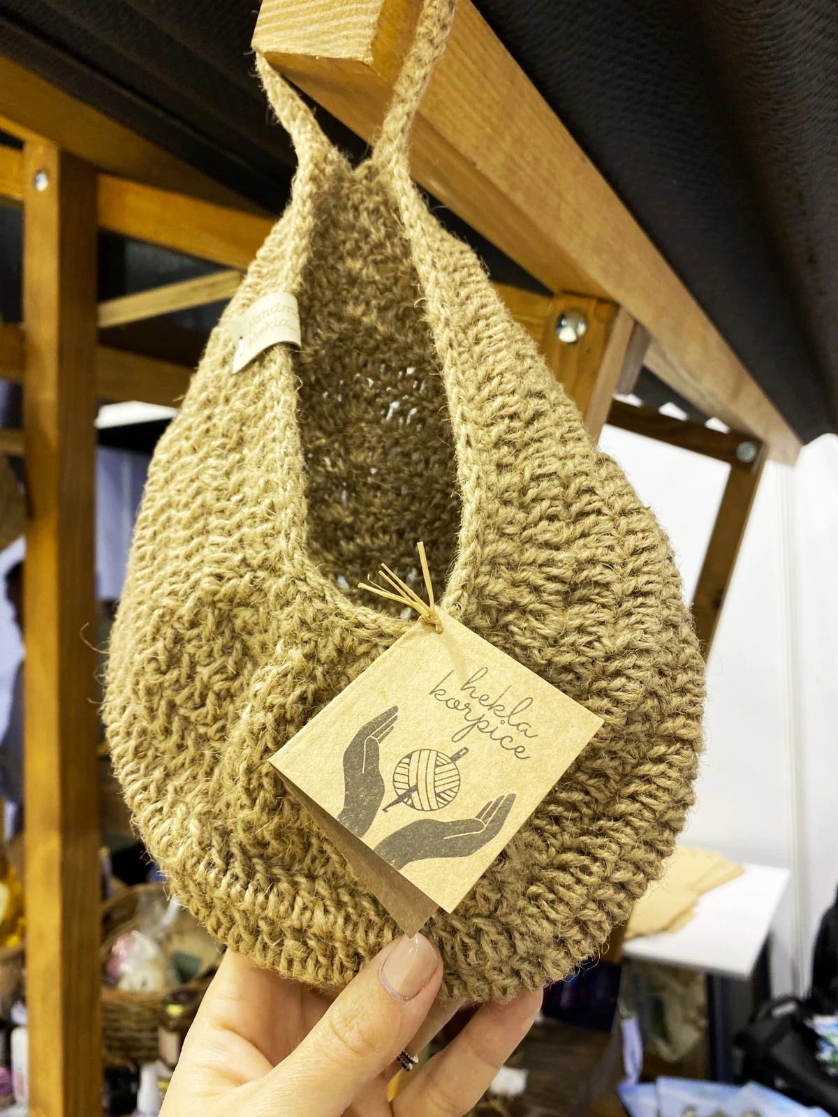 Heklane korpe od jute  Crocheted jute baskets