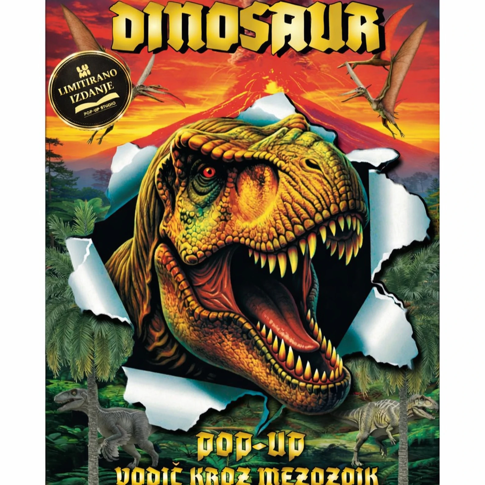  Knjiga DINOSAUR pop-up vodič kroz mezozoik