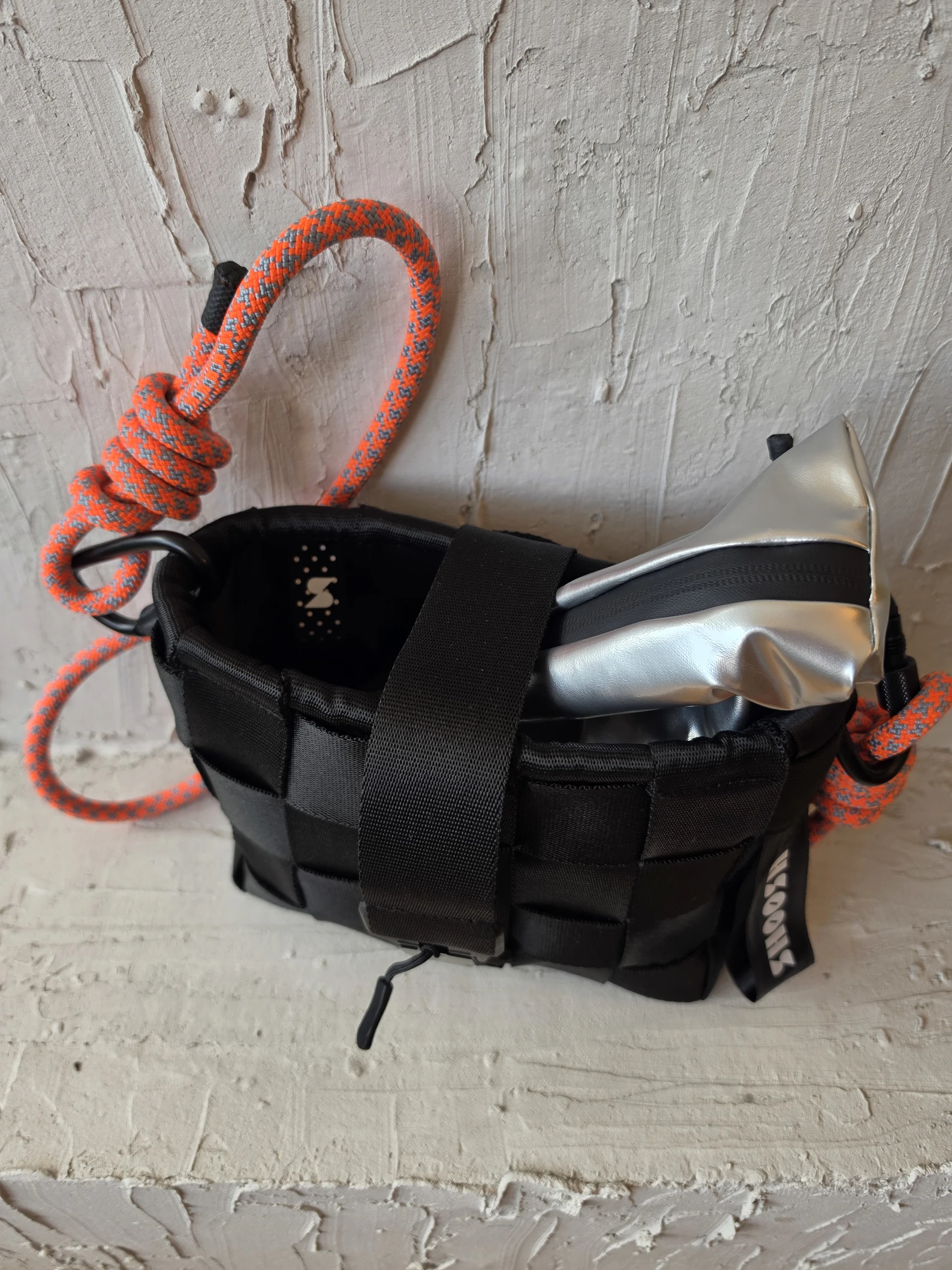 Shoosh torbica Silver&Neon Orange L — slika 3