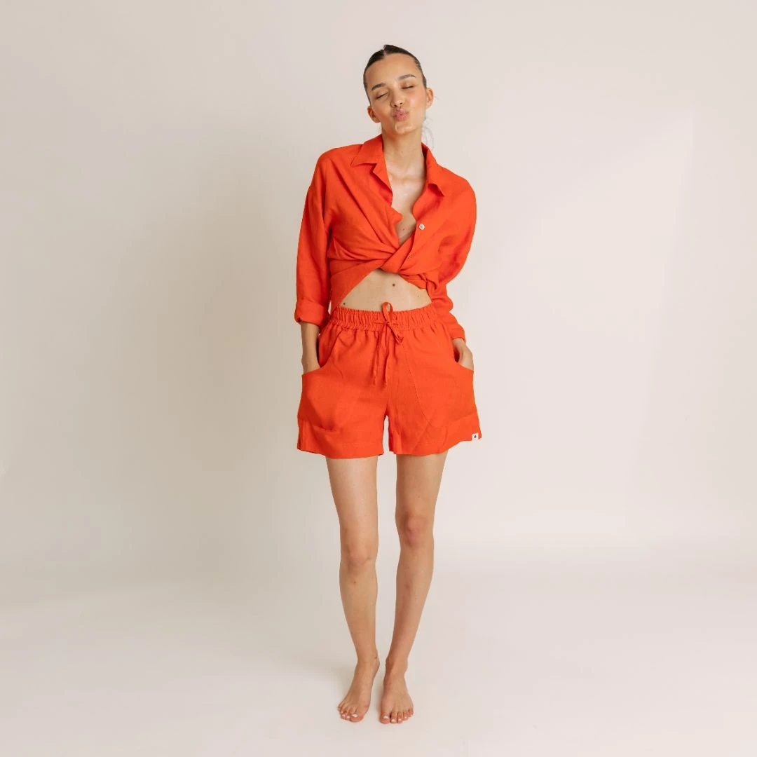 Sunset Linen Shorts — slika 6