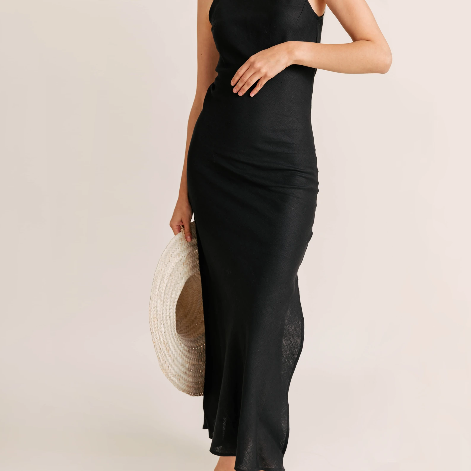 Sundown Linen Slip Dress — slika 10