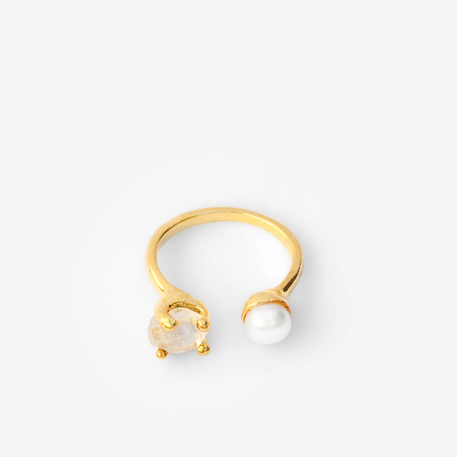 Goddesses Tears Prsten – Biser i Herkimer dijamant