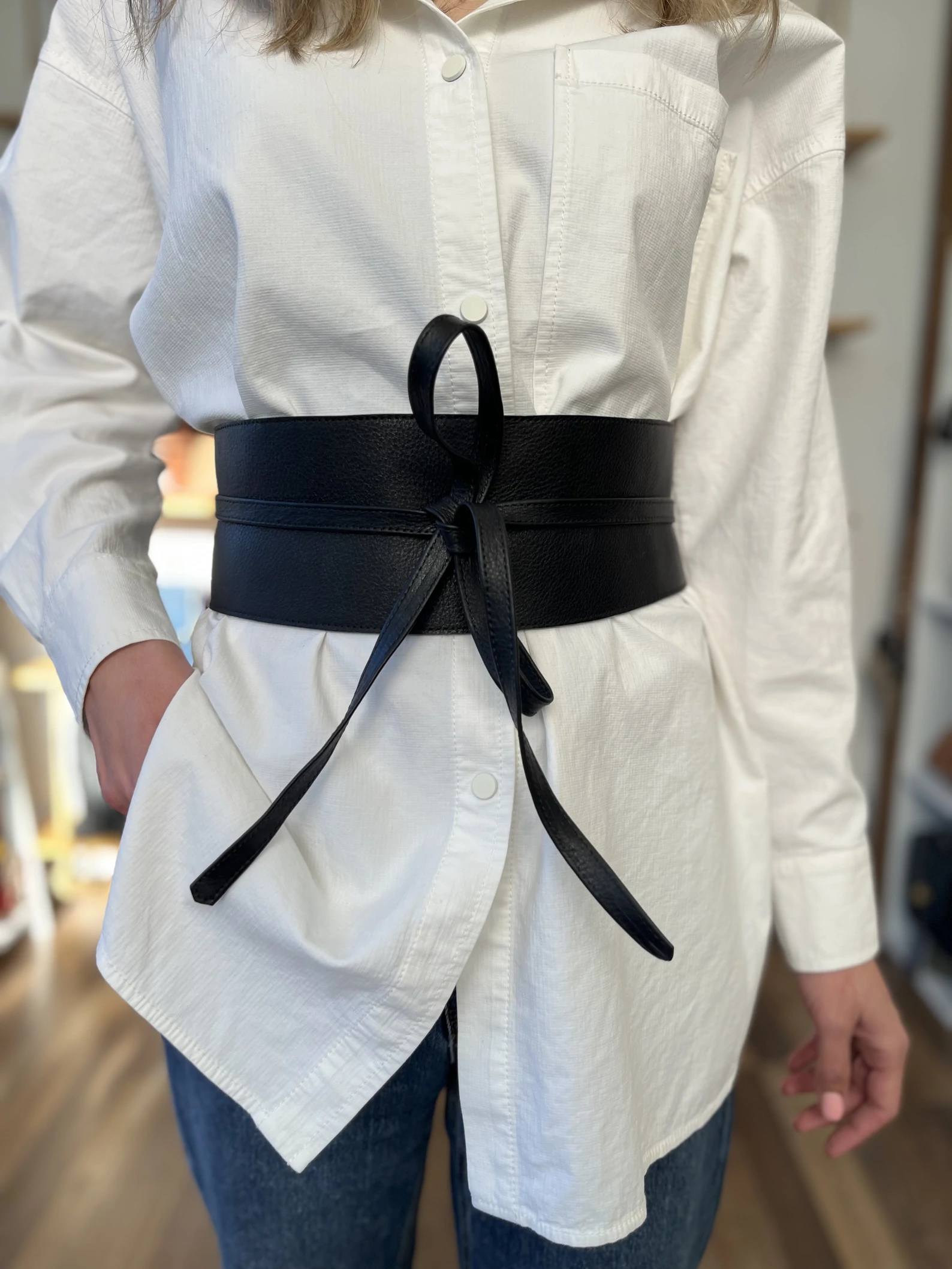 Beemara široki kaiš na vezanje / wrap belt — slika 13