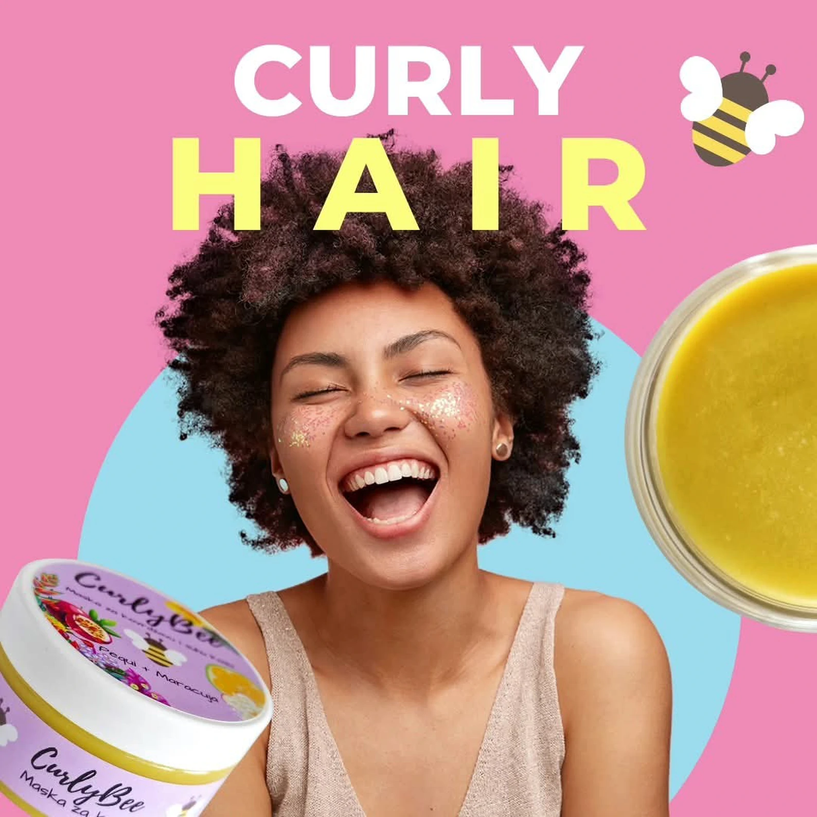 Curly Bee maska za kovrdžavu kosu — slika 2
