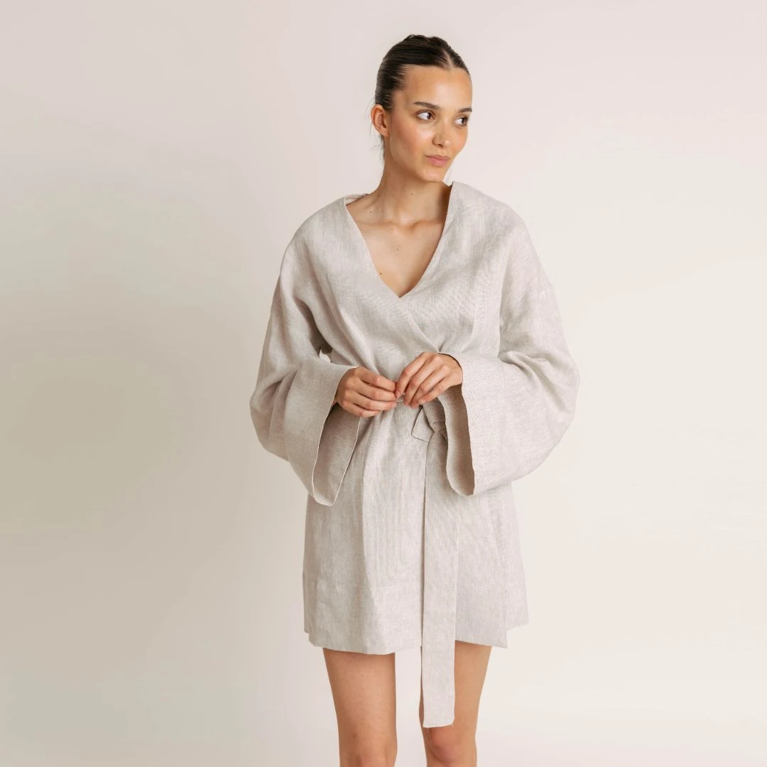 Lagoon Linen Robe