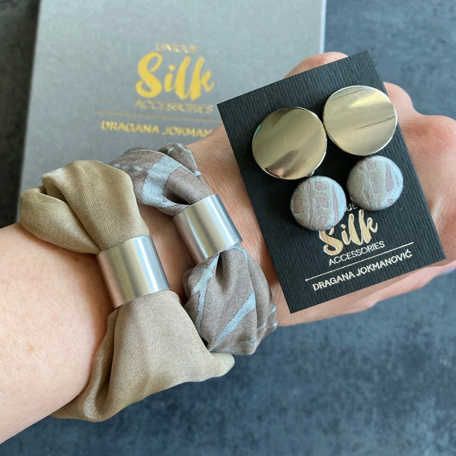 SILK SET bež - krem 