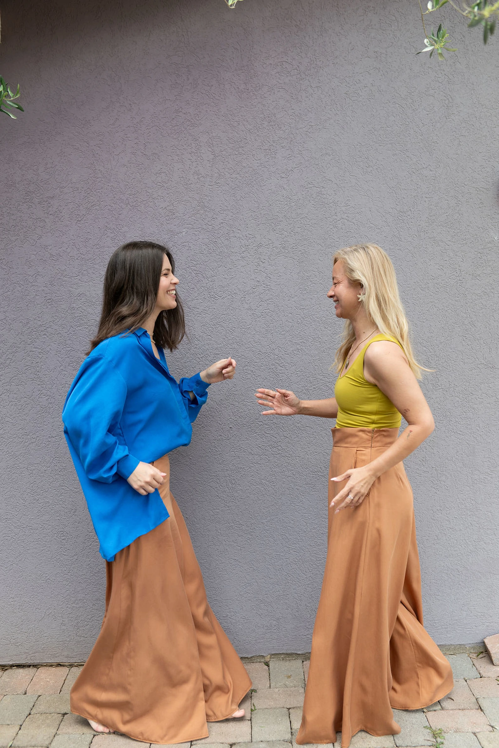 KAUR ‘Abundance’ High Waist Trousers in Caramel — slika 3
