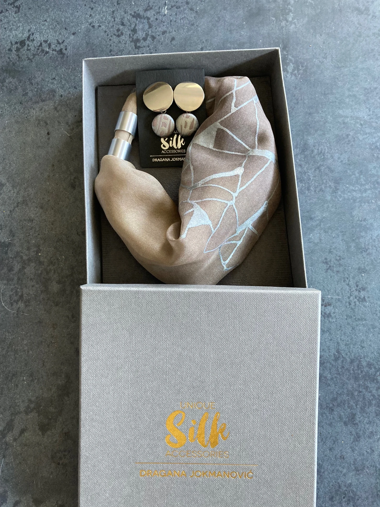 SILK SET bež - krem
