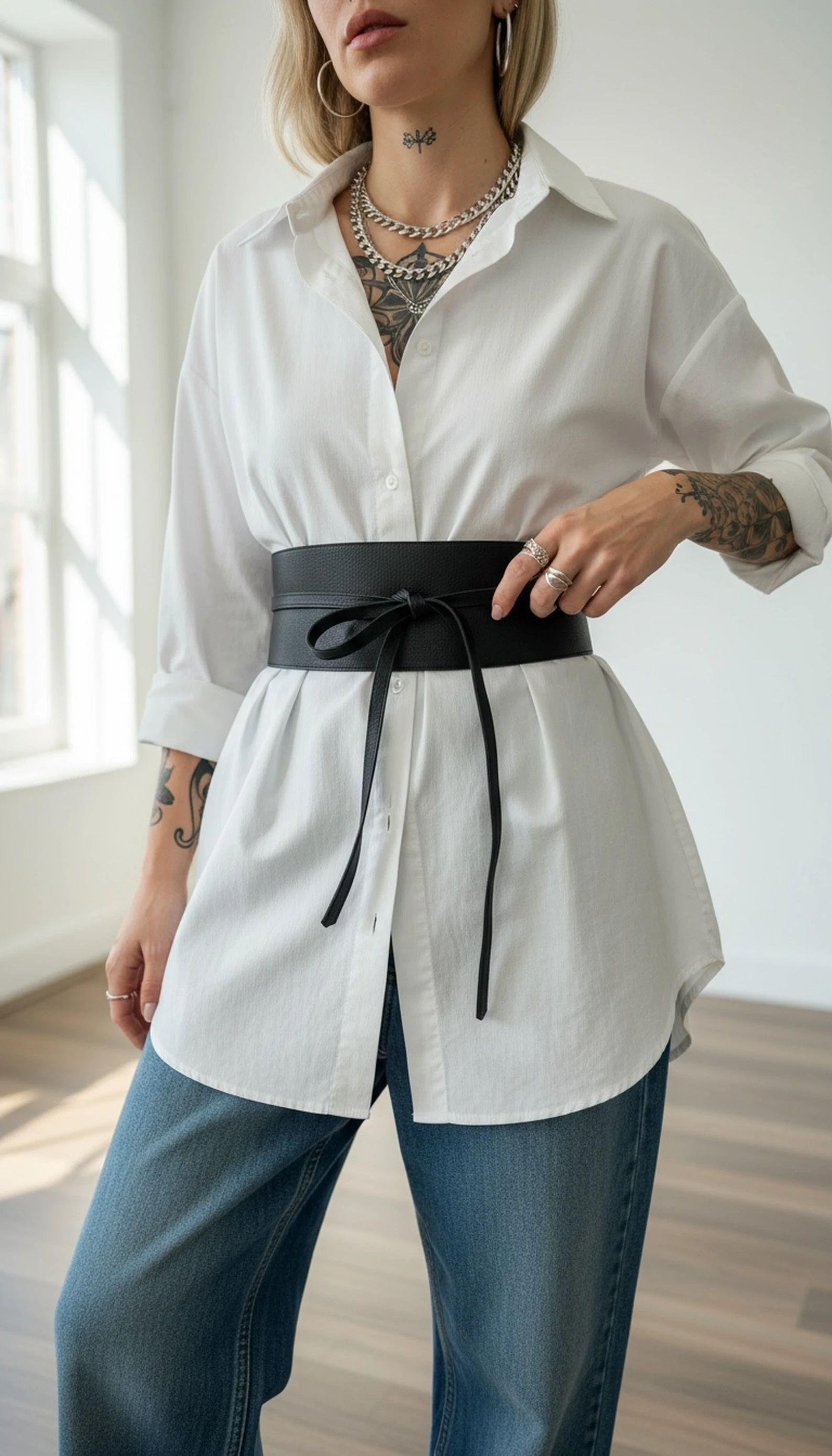Beemara široki kaiš na vezanje / wrap belt — slika 8