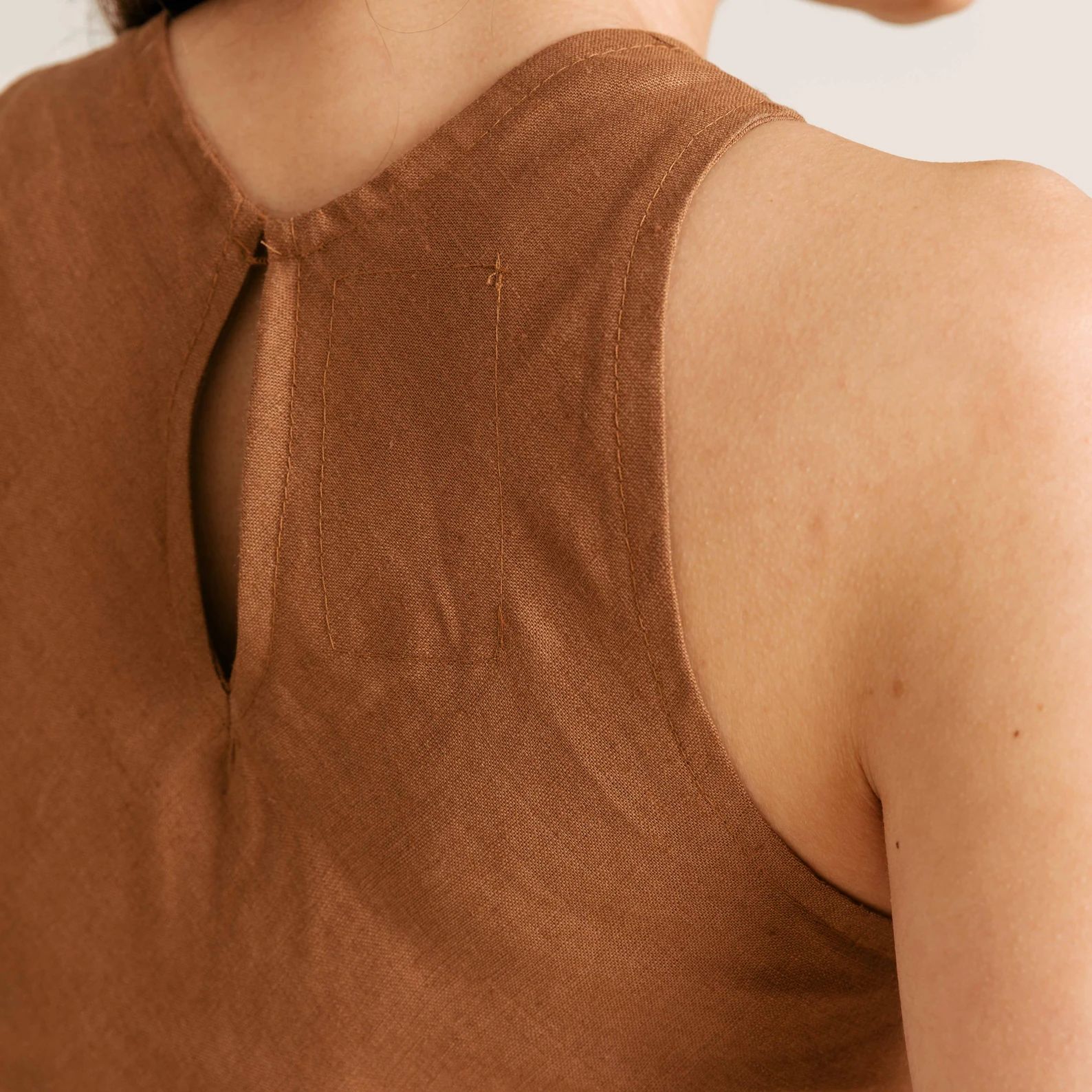 Sundown Linen Slip Dress — slika 5