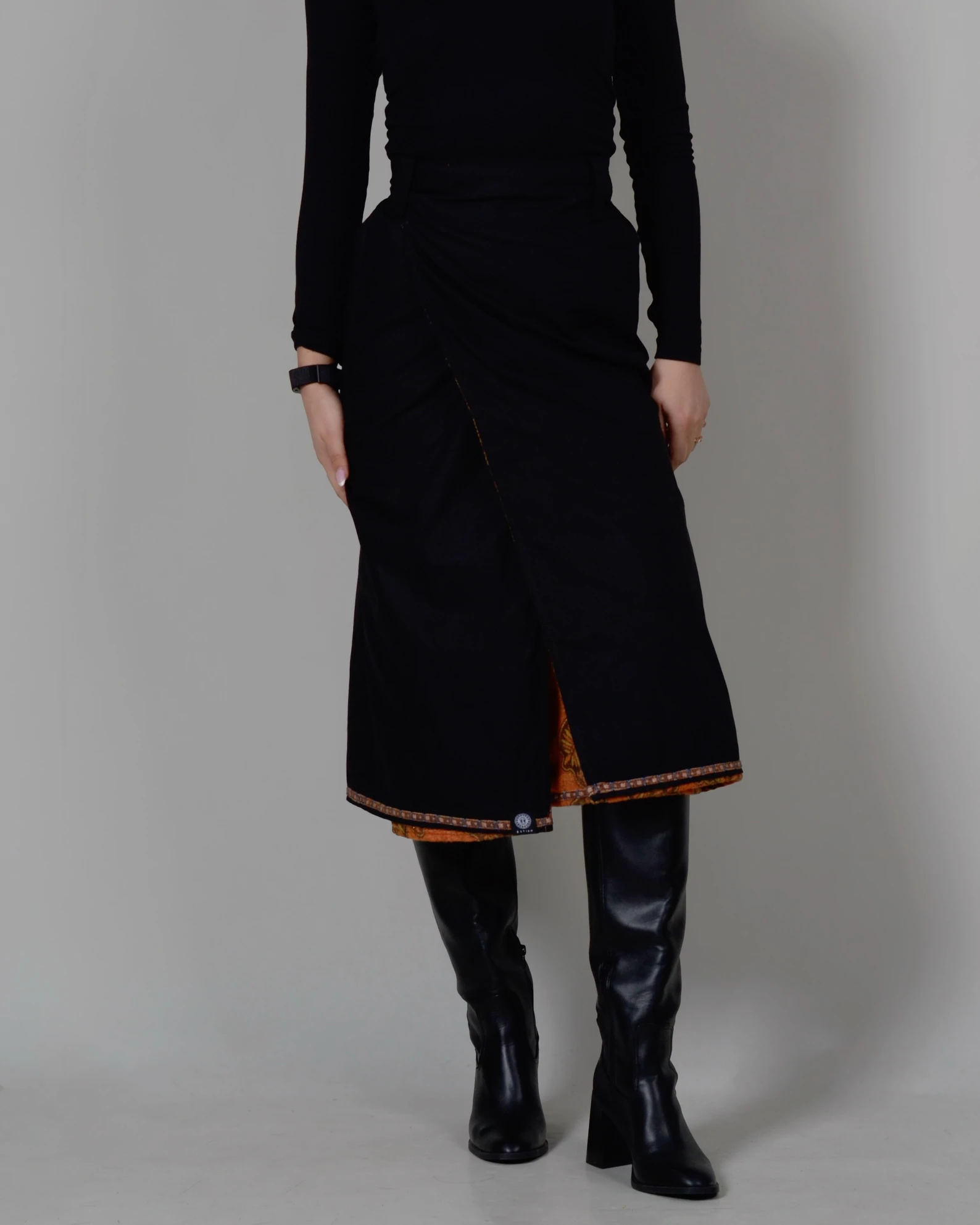Upcycled suknja na preklop — slika 10