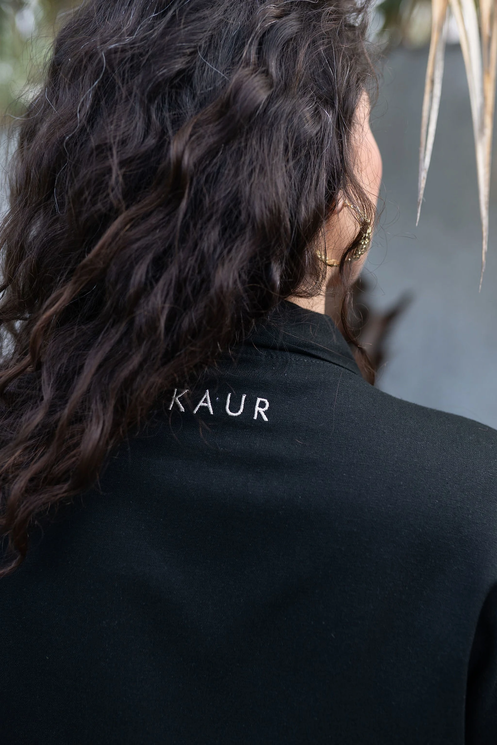 KAUR Black Linen Kimono — slika 4