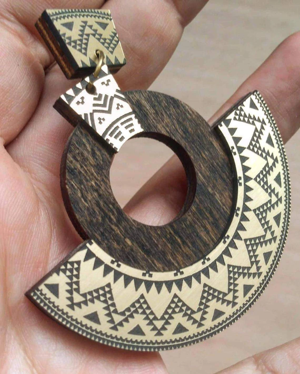 TRIBAL GOLD NAUŠNICE — slika 3