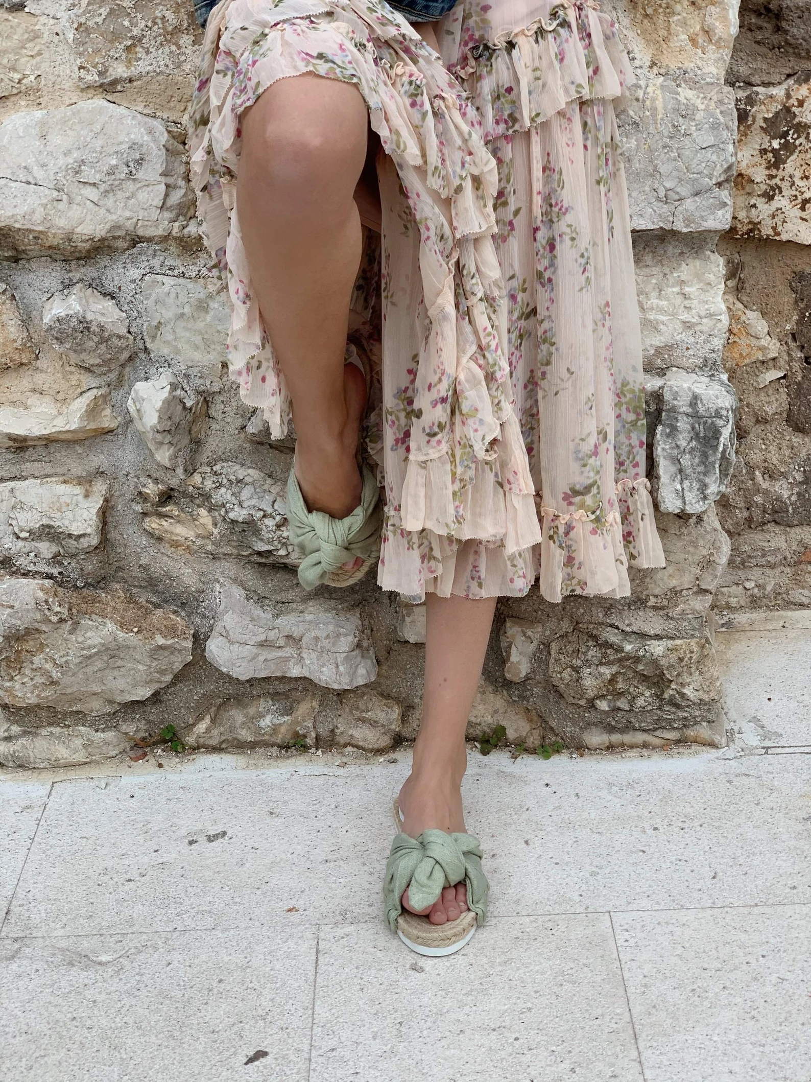 Linen Tulum Sandals (matcha) — slika 2