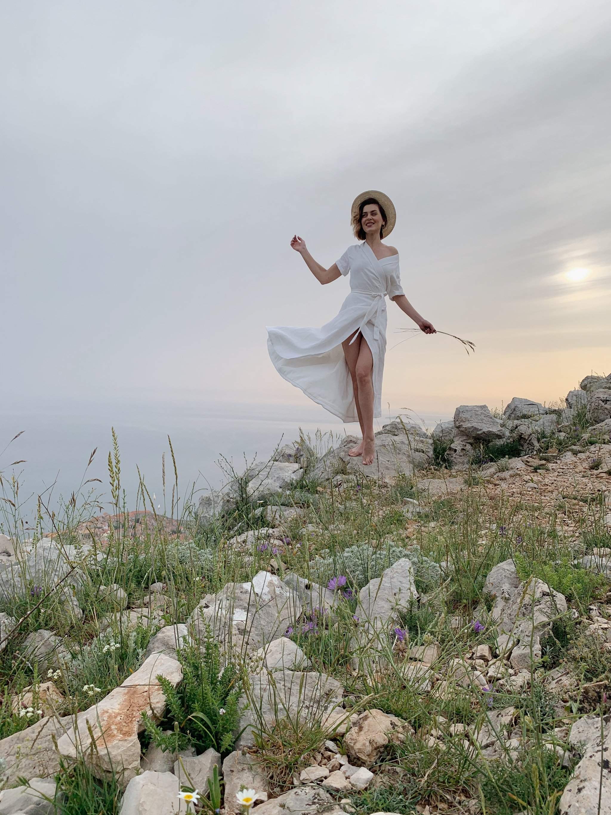 Josephine Linen Wrap Dress
