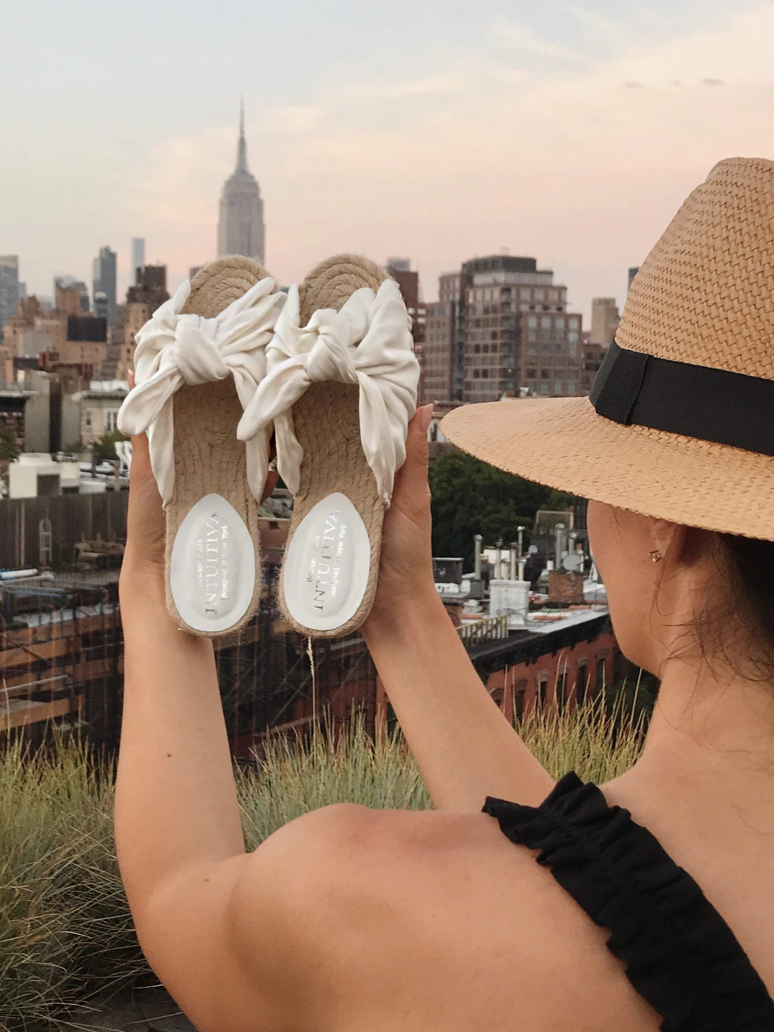 INTUITIVA Linen Tulum Sandals (color white) — slika 2
