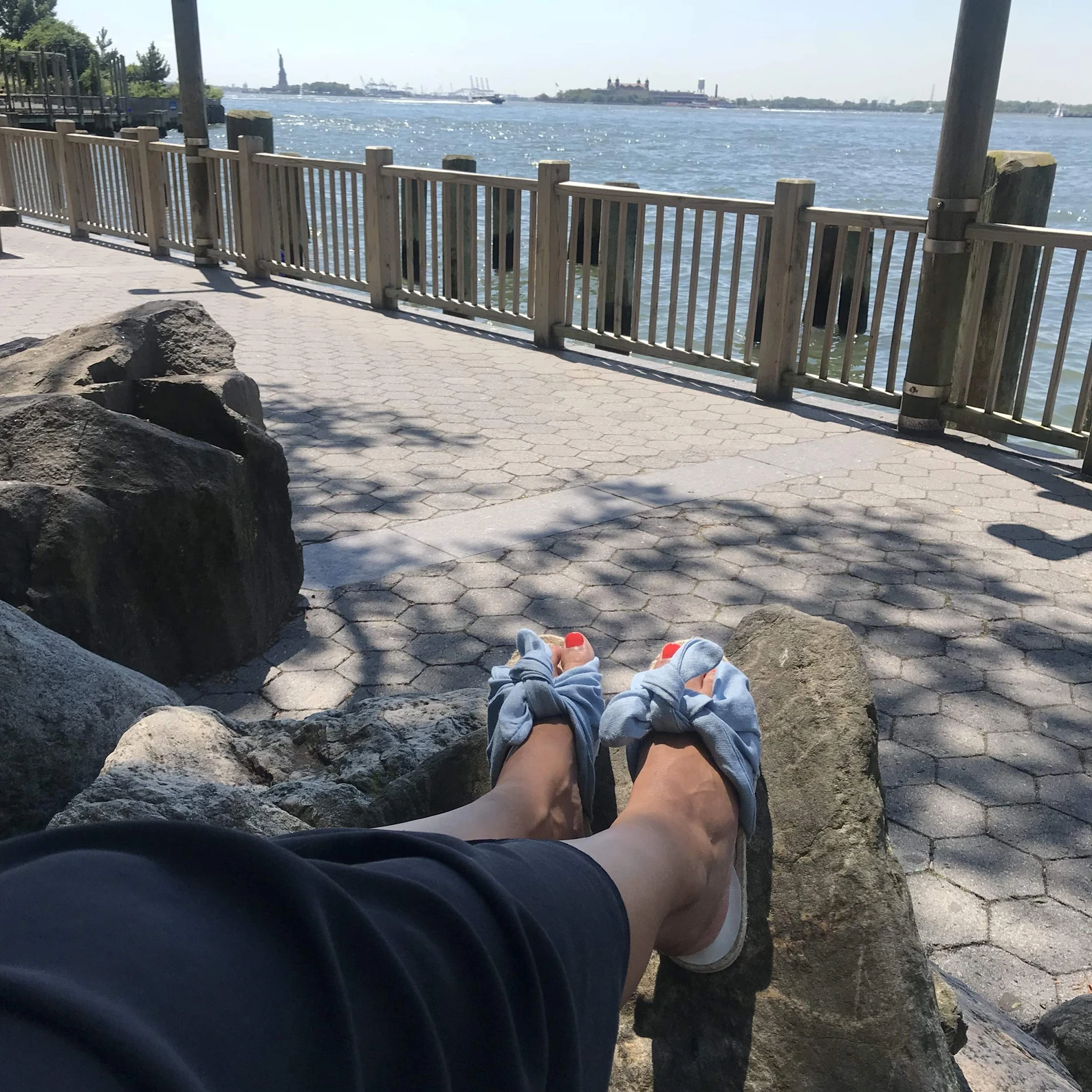 INTUITIVA Linen Tulum Sandals (baby blue) — slika 2