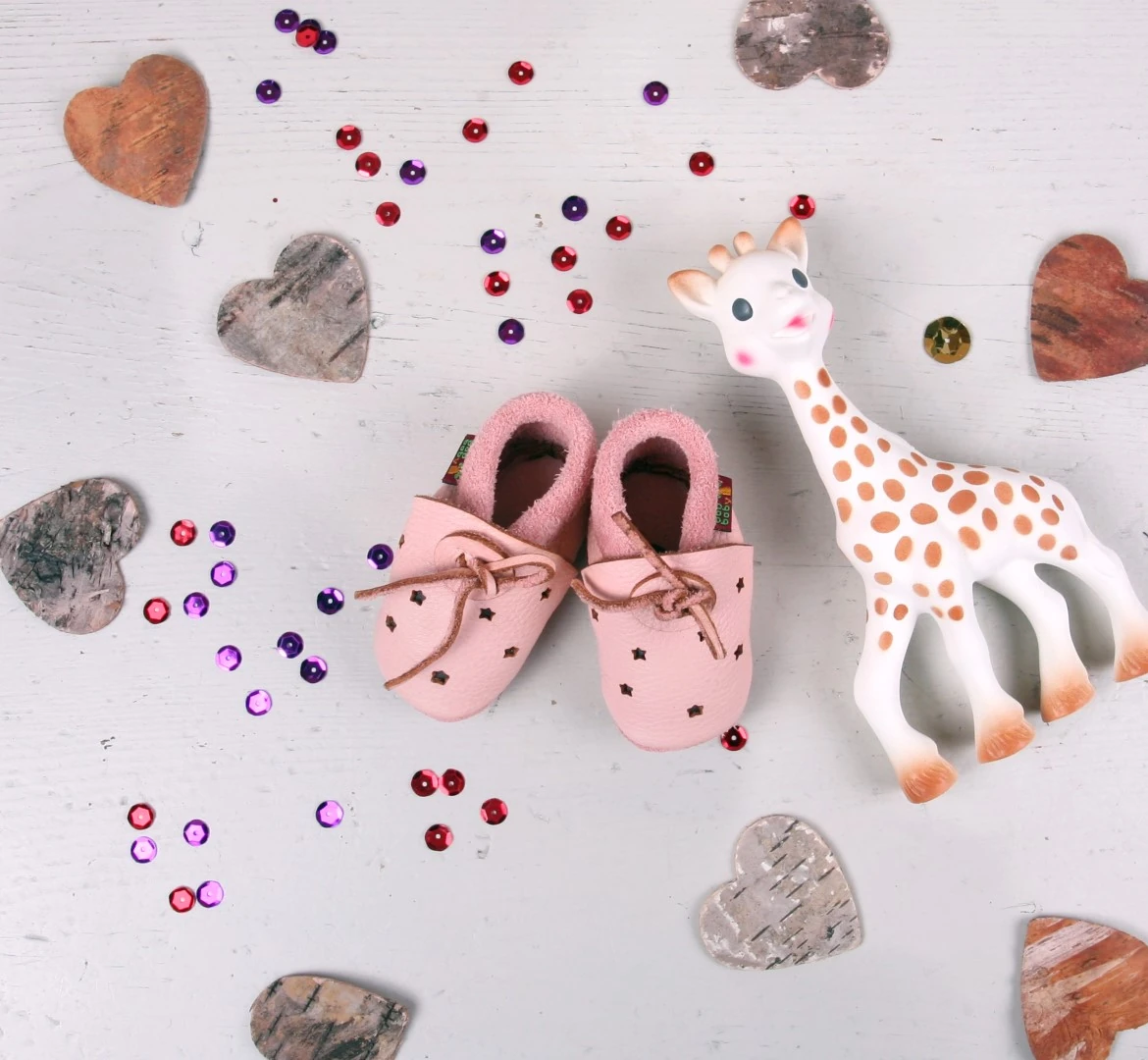 Super comfortable baby shoes, ideal for crawling, first steps and children up to 3 years old. Soft soles support natural feet development and barefoot walking. Made of genuine premium, vegetable-tanned leather, safe for child's bare feet. Cute small cuts