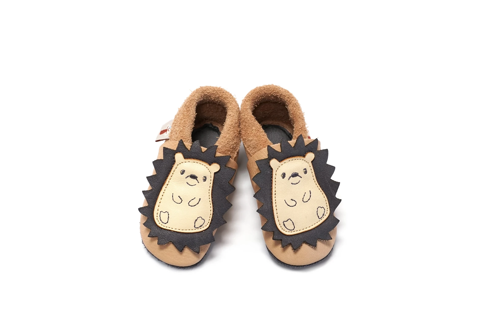 Super comfortable baby shoes, ideal for crawling, first steps and children up to 3 years old, with cute design that always cheers up your little ones. Soft soles support natural feet development and barefoot walking. Made of genuine premium, vegetable-tan — slika 3