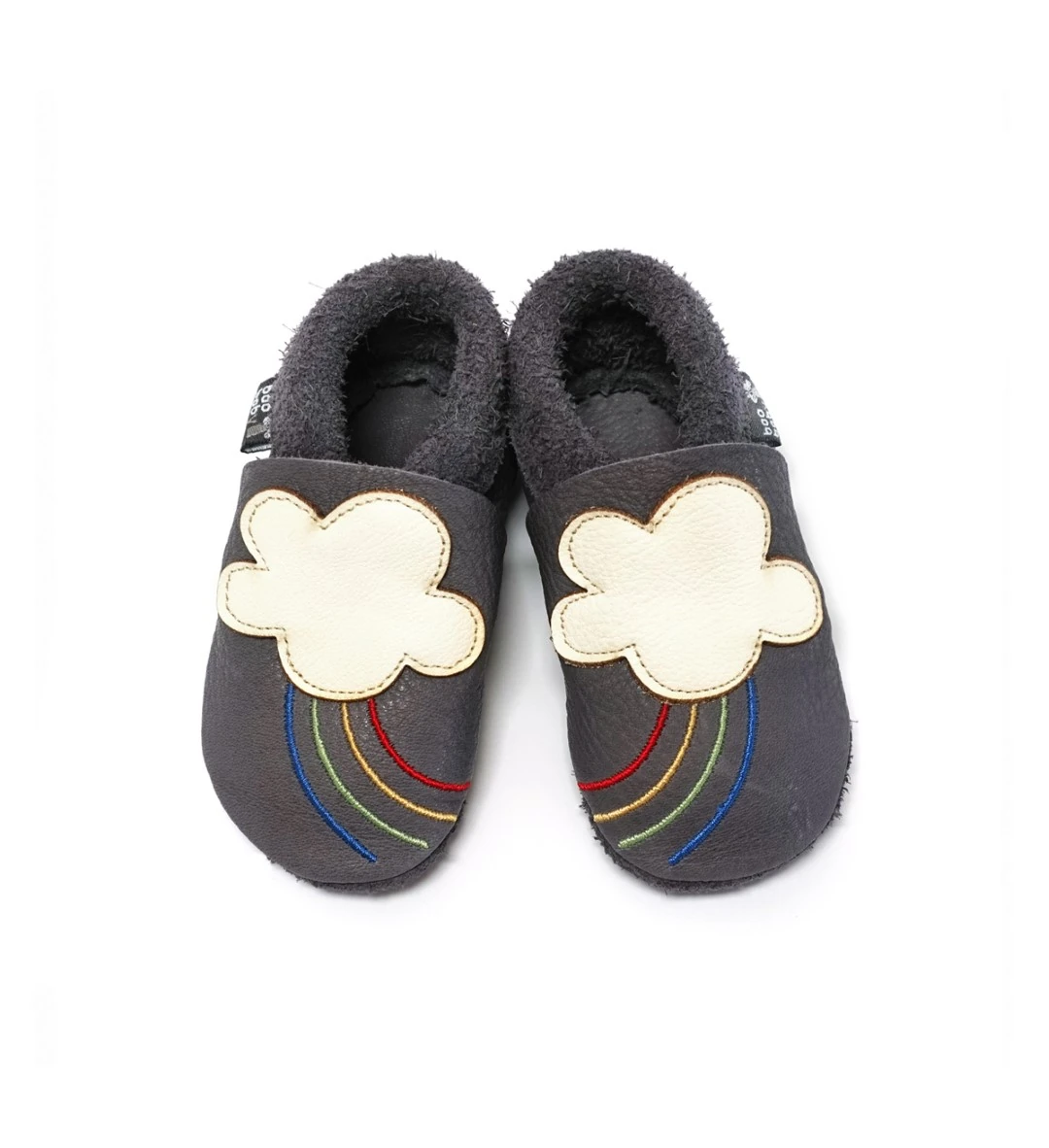 Super comfortable baby shoes, ideal for crawling, first steps and children up to 3 years old, with cute design that always cheers up your little ones. Soft soles support natural feet development and barefoot walking. Made of genuine premium, vegetable-tan — slika 3