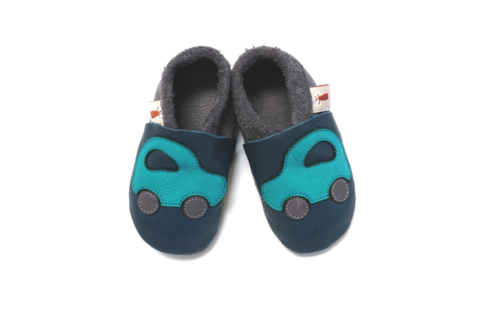 Super comfortable baby shoes, ideal for crawling, first steps and children up to 3 years old, with cute design that always cheers up your little ones. Soft soles support natural feet development and barefoot walking. Made of genuine premium, vegetable-tan — slika 3