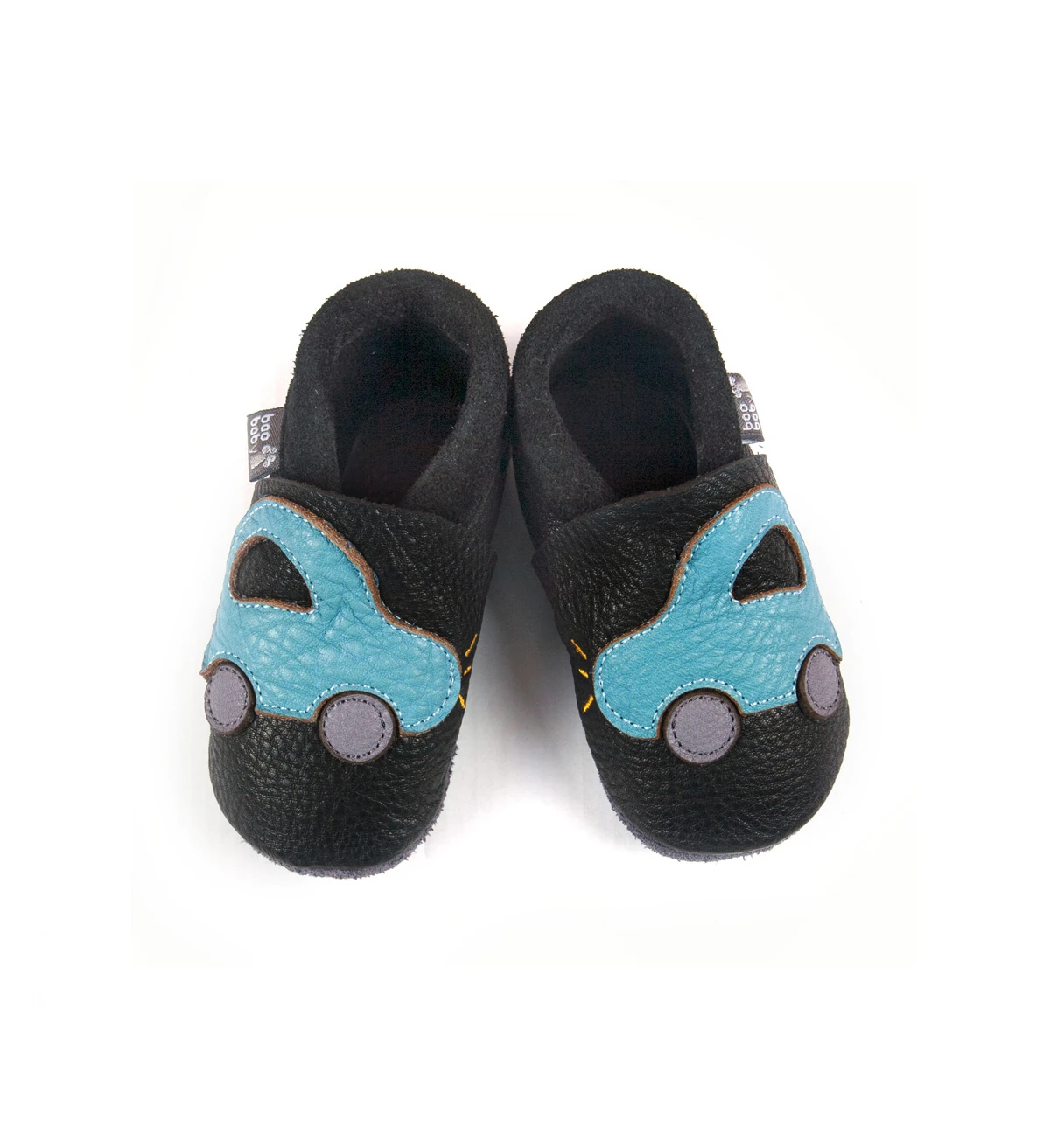 Super comfortable baby shoes, ideal for crawling, first steps and children up to 3 years old, with cute design that always cheers up your little ones. Soft soles support natural feet development and barefoot walking. Made of genuine premium, vegetable-tan — slika 3