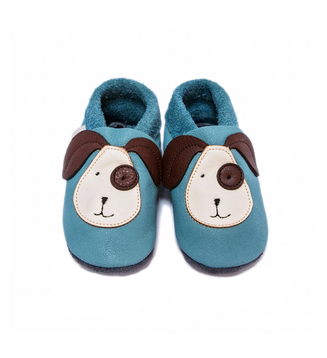 Super comfortable baby shoes, ideal for crawling, first steps and children up to 3 years old, with cute design that always cheers up your little ones. Soft soles support natural feet development and barefoot walking. Made of genuine premium, vegetable-tan — slika 2