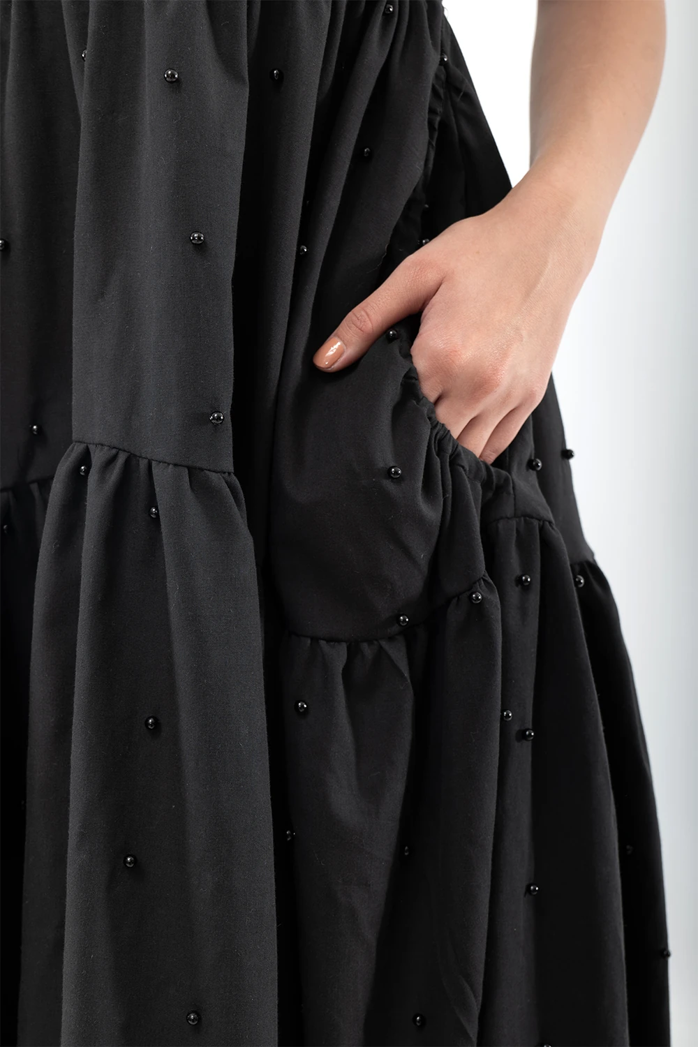 KIRA dress with black pearls — slika 3