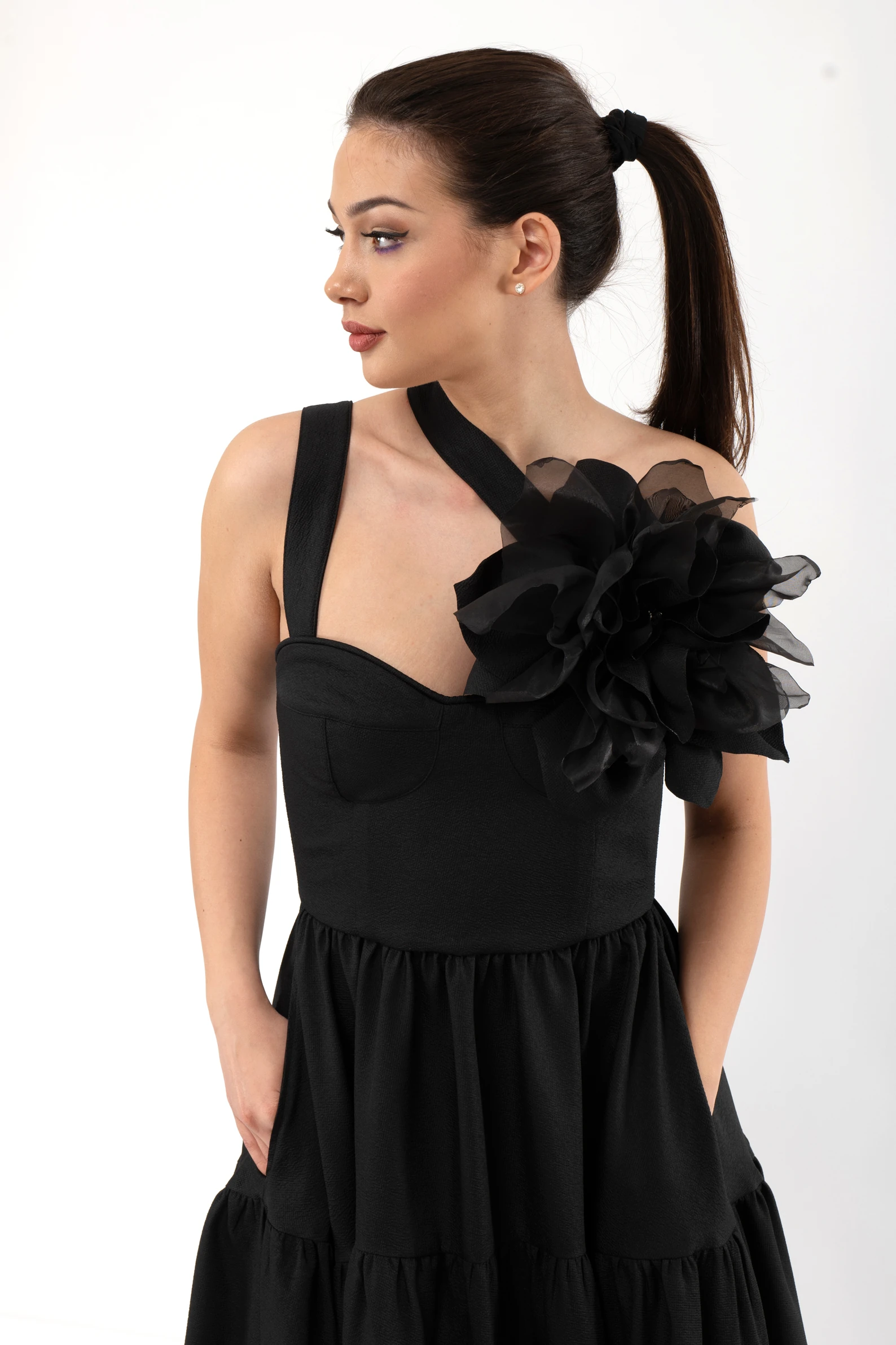 DORA dress with flower — slika 4