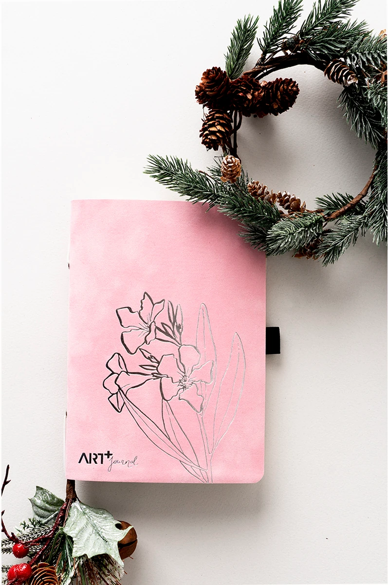 ART+journal 2024/25 baršunasti omot oleandar/vretenac + 5 planera — slika 3